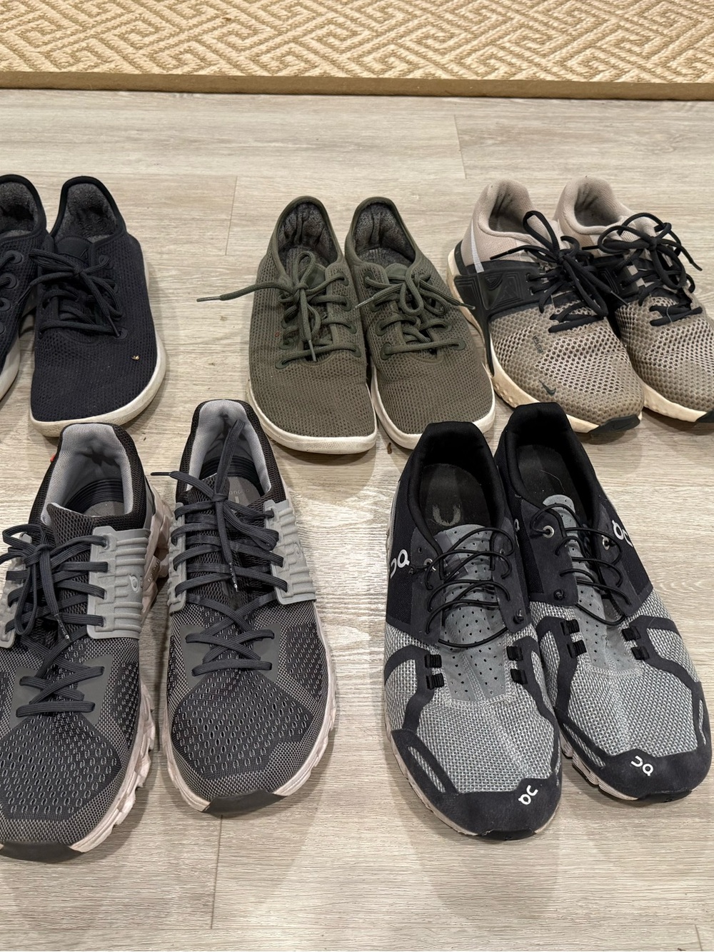 Mens sneaker bundle- on running, Nike, allbirds